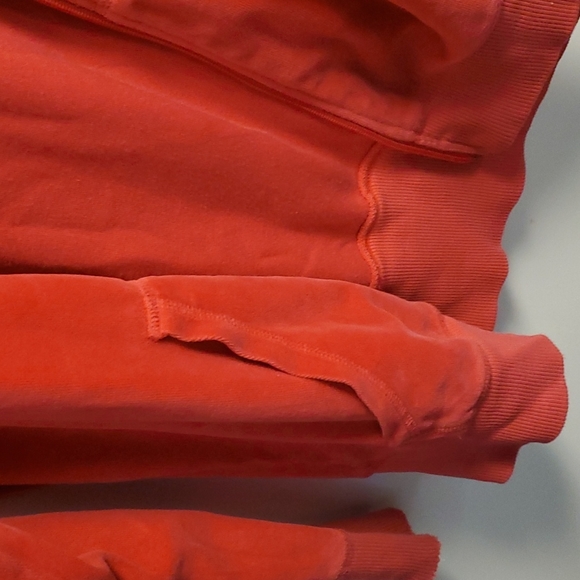 Vintage Juicy Couture Large Red Pink Cotton Velour Full Zip Hoodie Sweatshirt - Picture 8 of 16